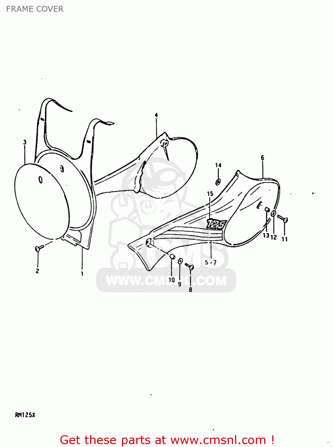 FRAME COVER RM125 1981 (X)