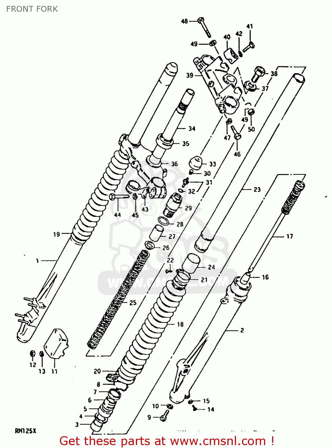 FRONT FORK RM125 1981 (X)