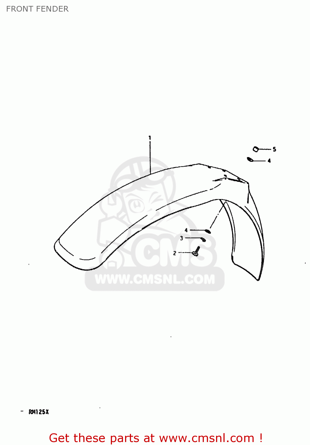 FRONT FENDER RM125 1981 (X)