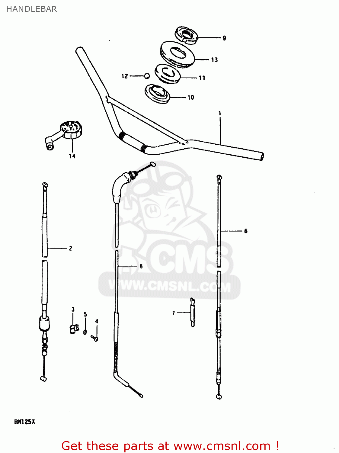 HANDLEBAR RM125 1981 (X)