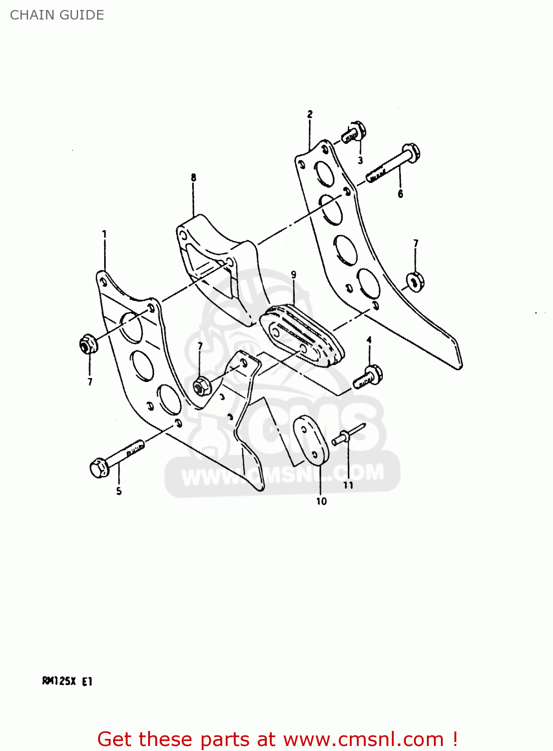 CHAIN GUIDE RM125 1981 (X)