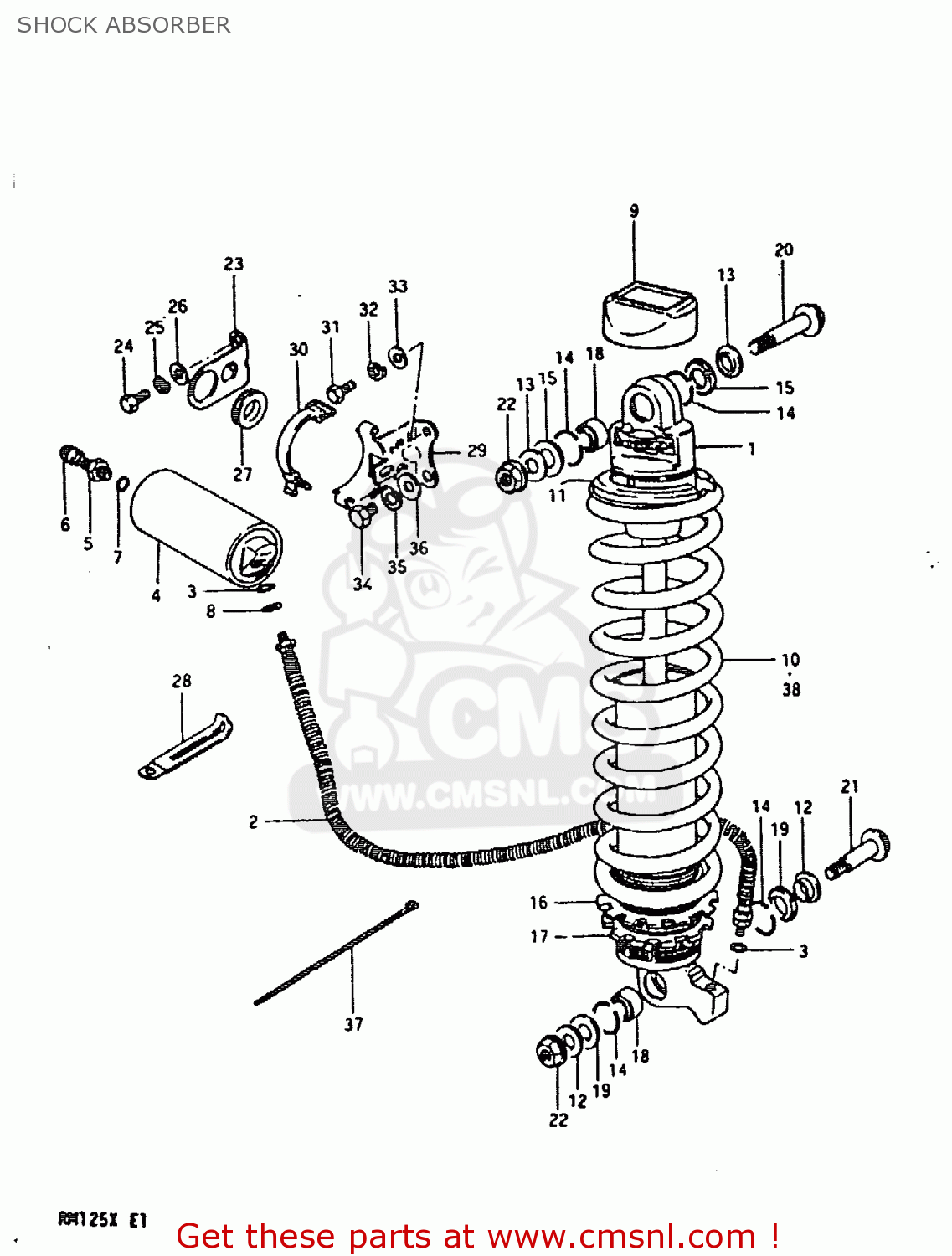 SHOCK ABSORBER RM125 1981 (X)