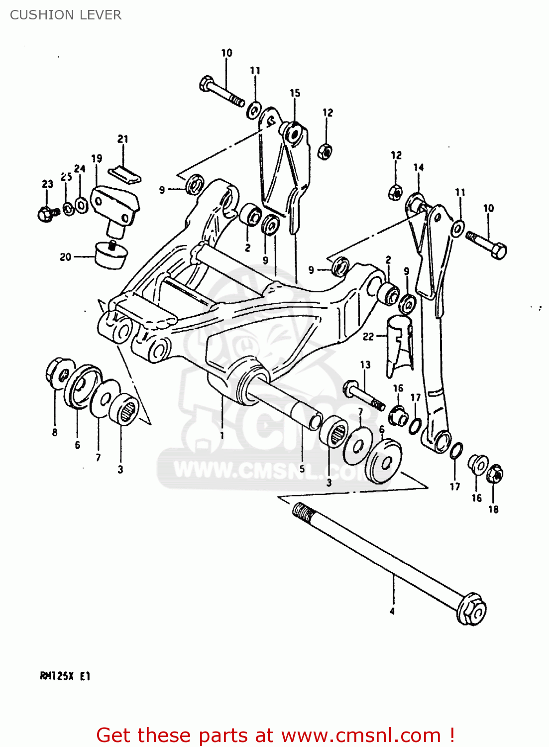 CUSHION LEVER RM125 1981 (X)