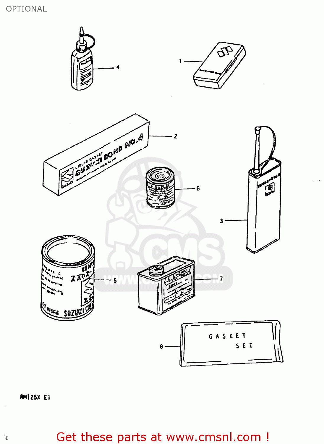 OPTIONAL RM125 1981 (X)