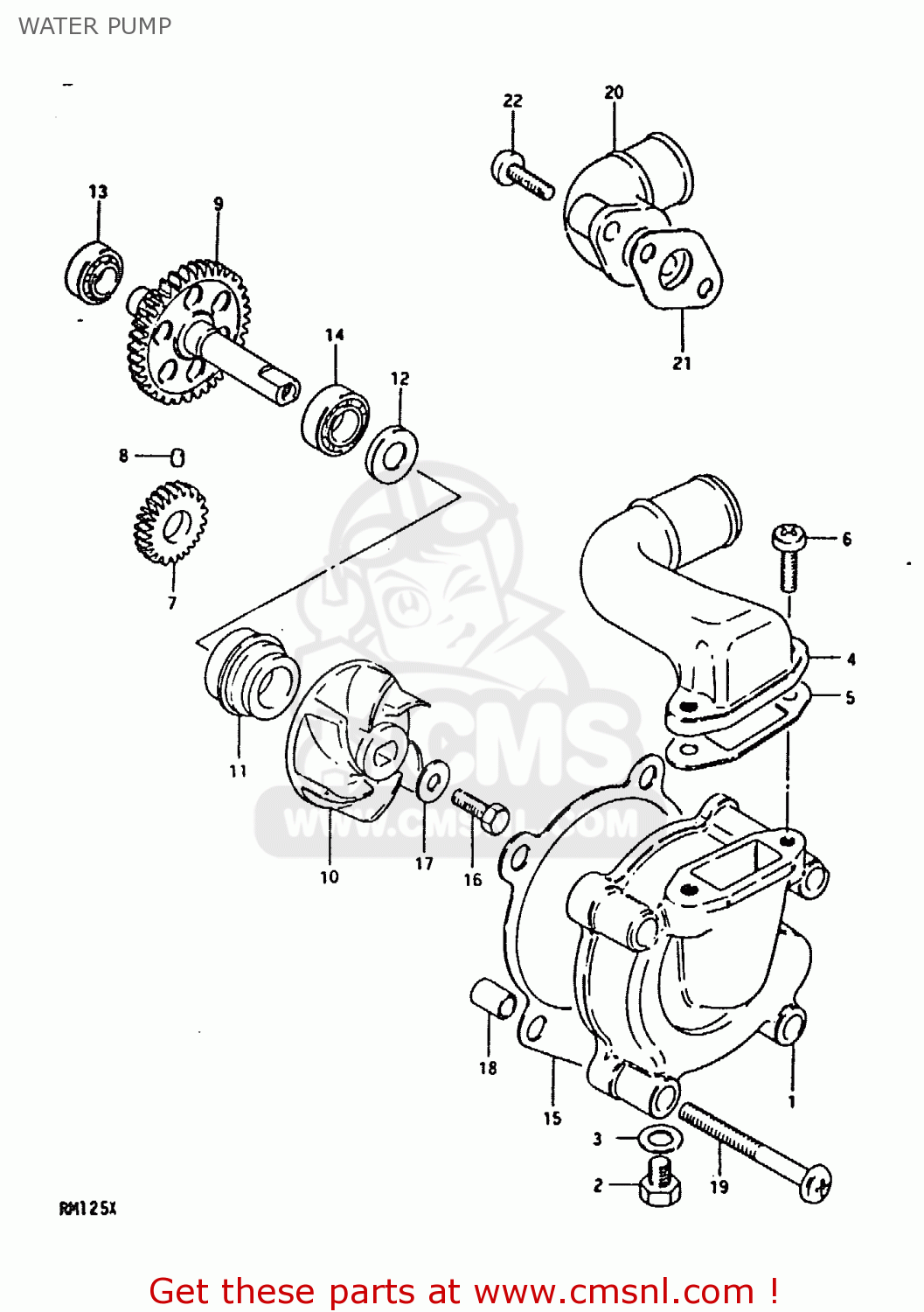 WATER PUMP RM125 1981 (X)
