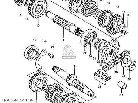 TRANSMISSION - RM125 1981 (X)