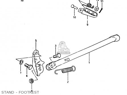 STAND - FOOTREST - RM125 1981 (X)