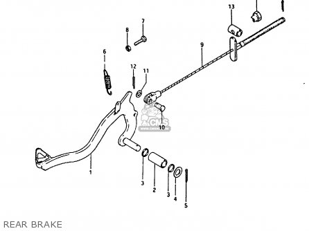 REAR BRAKE - RM125 1981 (X)