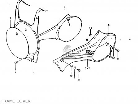 FRAME COVER - RM125 1981 (X)