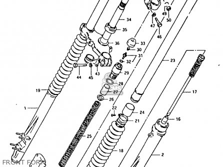 FRONT FORK - RM125 1981 (X)