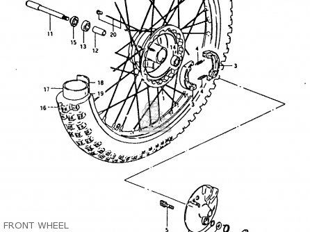 FRONT WHEEL - RM125 1981 (X)