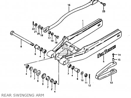 REAR SWINGING ARM - RM125 1981 (X)