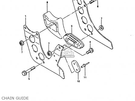 CHAIN GUIDE - RM125 1981 (X)
