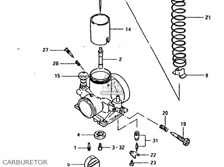 CARBURETOR - RM125 1981 (X)
