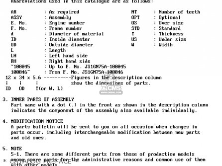 * CATALOG PREFACE * - RM125 1981 (X)