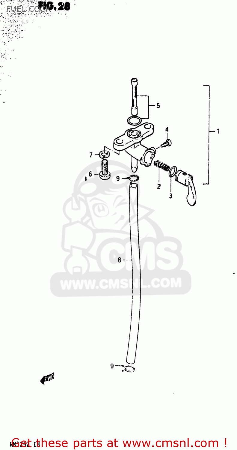 FUEL COCK RM125 1982 (Z) USA (E03)
