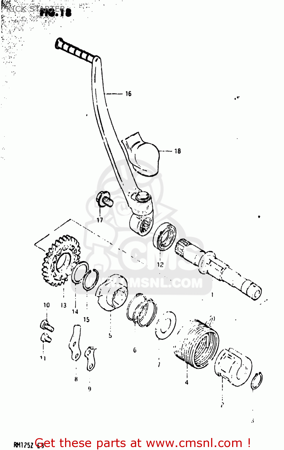 KICK STARTER RM125 1982 (Z) USA (E03)