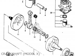 CRANKSHAFT (MODEL X) - RM125 1982 (Z) USA (E03)