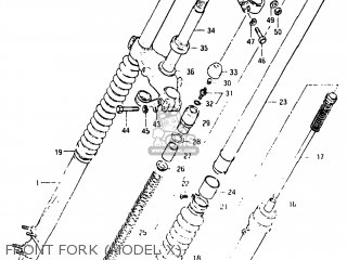 FRONT FORK (MODEL X) - RM125 1982 (Z) USA (E03)