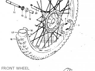FRONT WHEEL - RM125 1982 (Z) USA (E03)