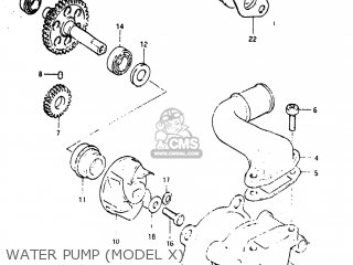 WATER PUMP (MODEL X) - RM125 1982 (Z) USA (E03)