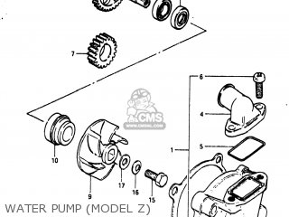 WATER PUMP (MODEL Z) - RM125 1982 (Z) USA (E03)