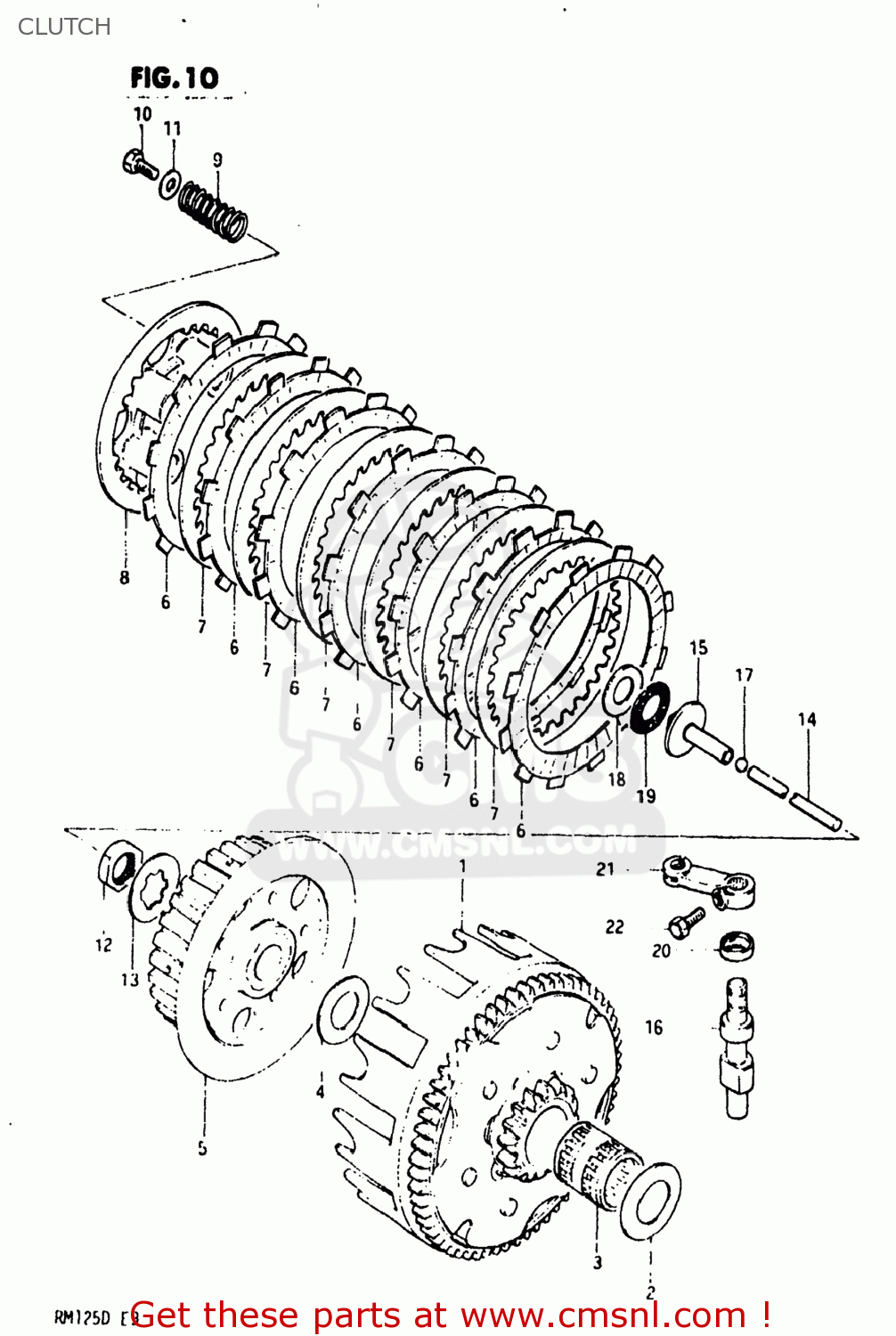 CLUTCH RM125 1983 (D) USA (E03)