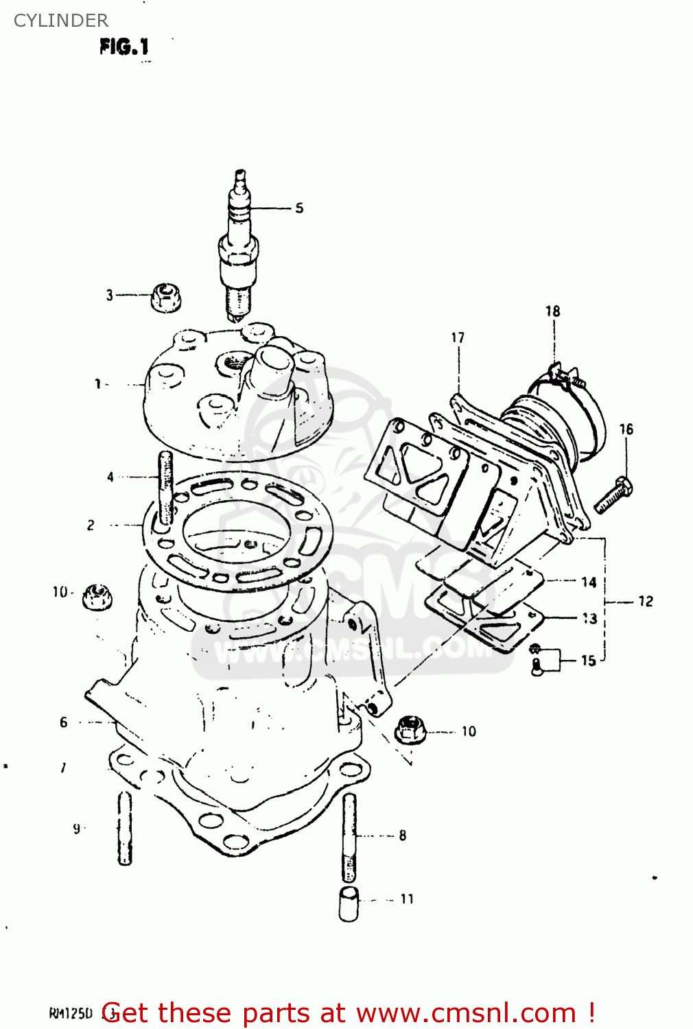 CYLINDER RM125 1983 (D) USA (E03)