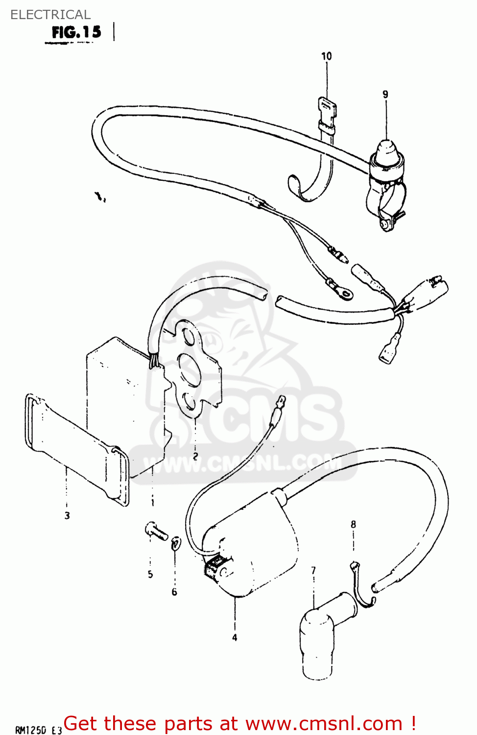 ELECTRICAL RM125 1983 (D) USA (E03)