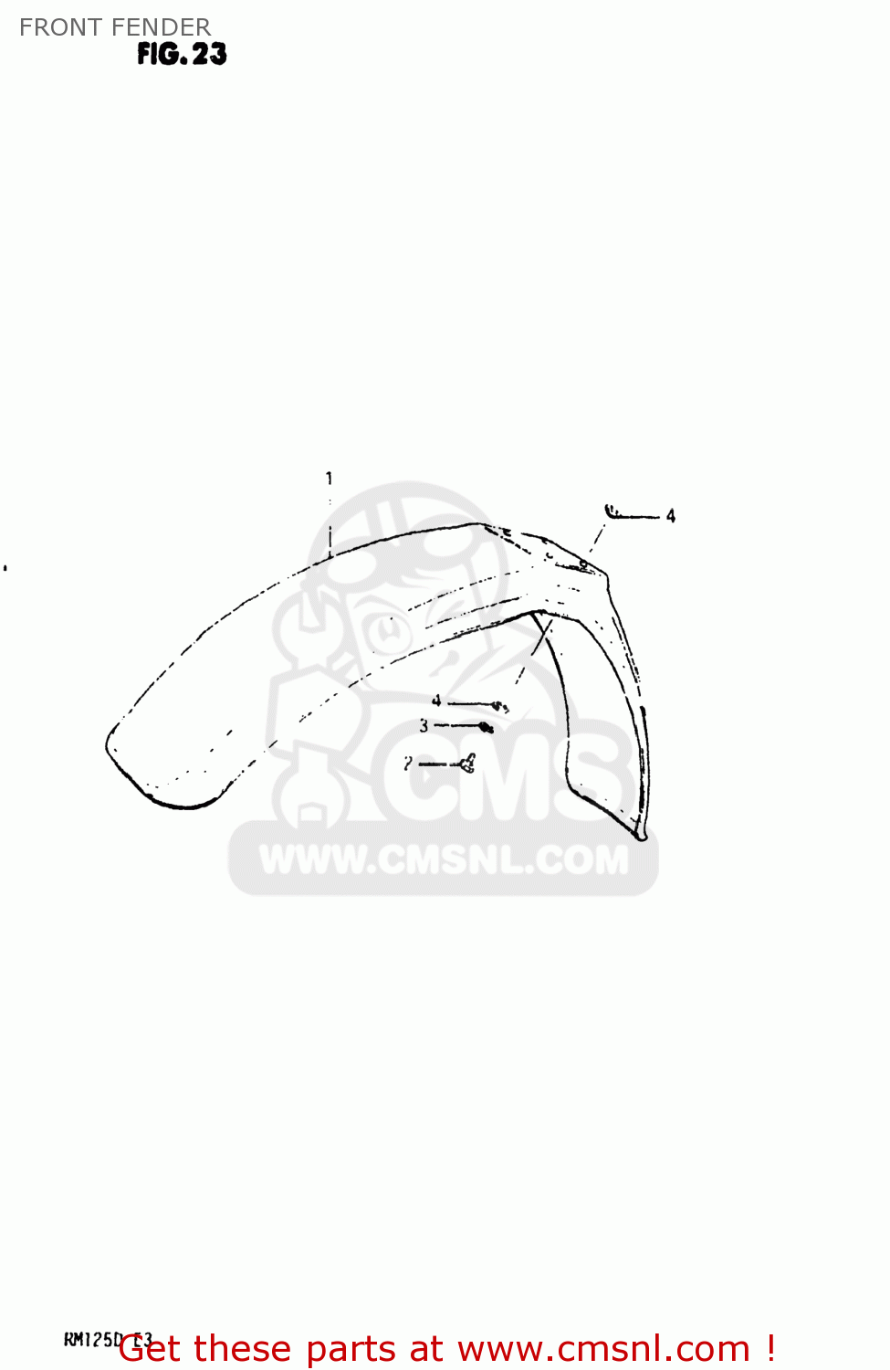 FRONT FENDER RM125 1983 (D) USA (E03)