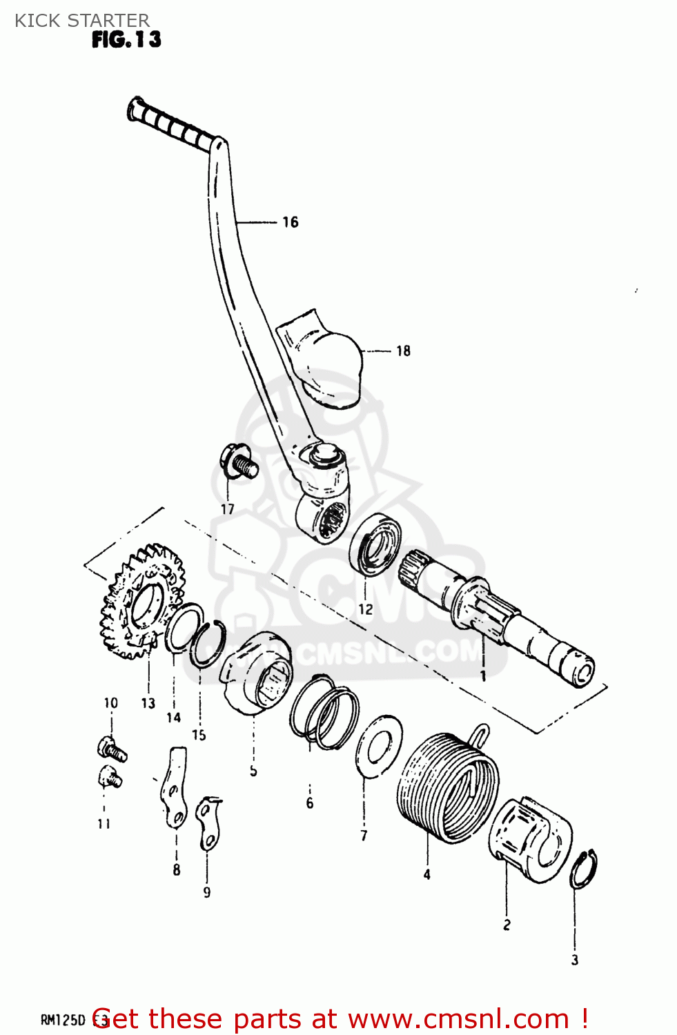 KICK STARTER RM125 1983 (D) USA (E03)
