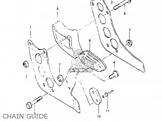CHAIN GUIDE - RM125 1983 (D) USA (E03)