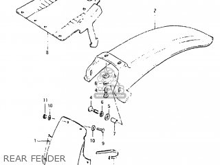 REAR FENDER - RM125 1983 (D) USA (E03)