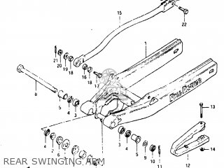REAR SWINGING ARM - RM125 1983 (D) USA (E03)
