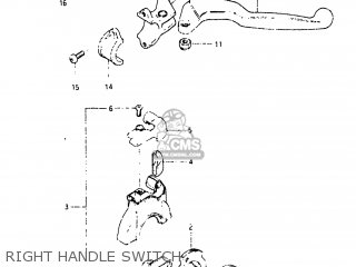 RIGHT HANDLE SWITCH - RM125 1983 (D) USA (E03)