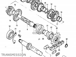 TRANSMISSION - RM125 1983 (D) USA (E03)