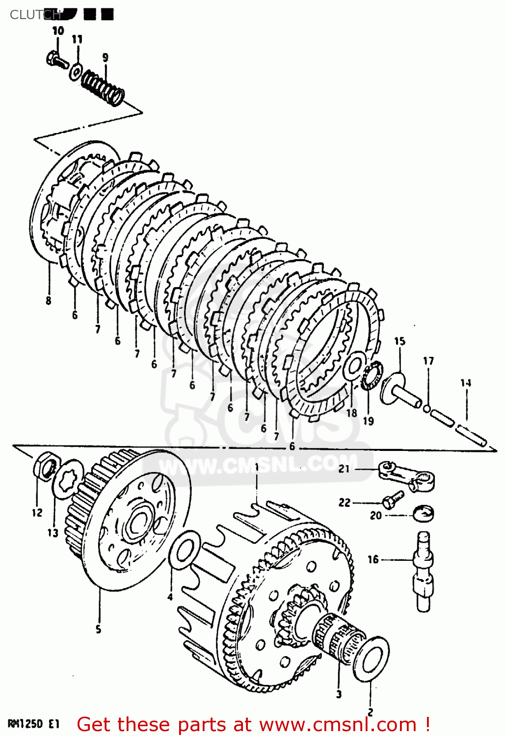 CLUTCH RM125 1983 (D)