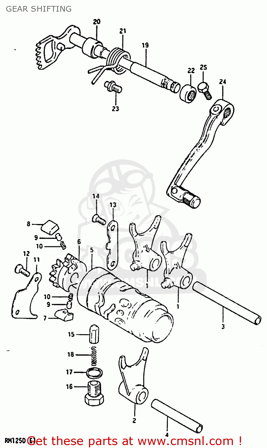 GEAR SHIFTING RM125 1983 (D)