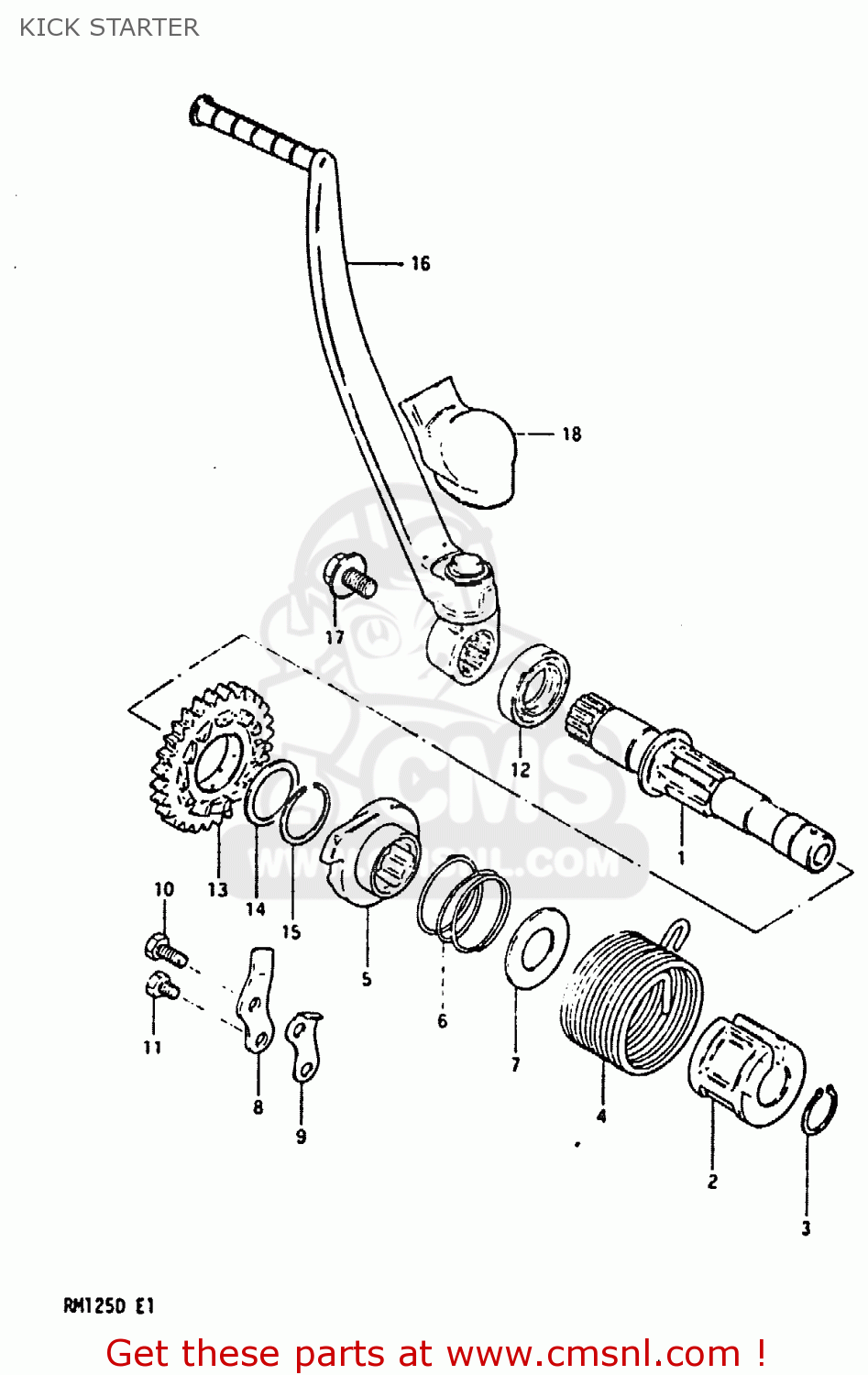 KICK STARTER RM125 1983 (D)