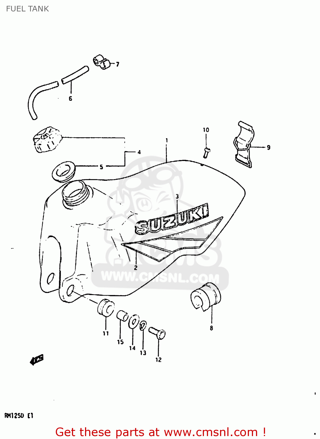 FUEL TANK RM125 1983 (D)