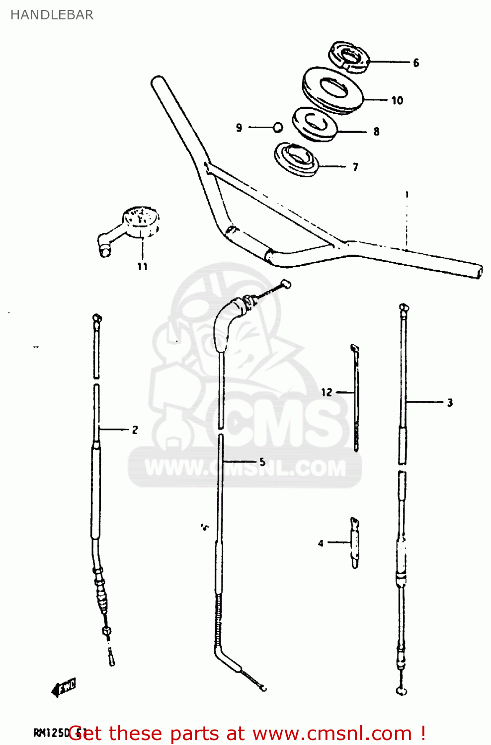 HANDLEBAR RM125 1983 (D)