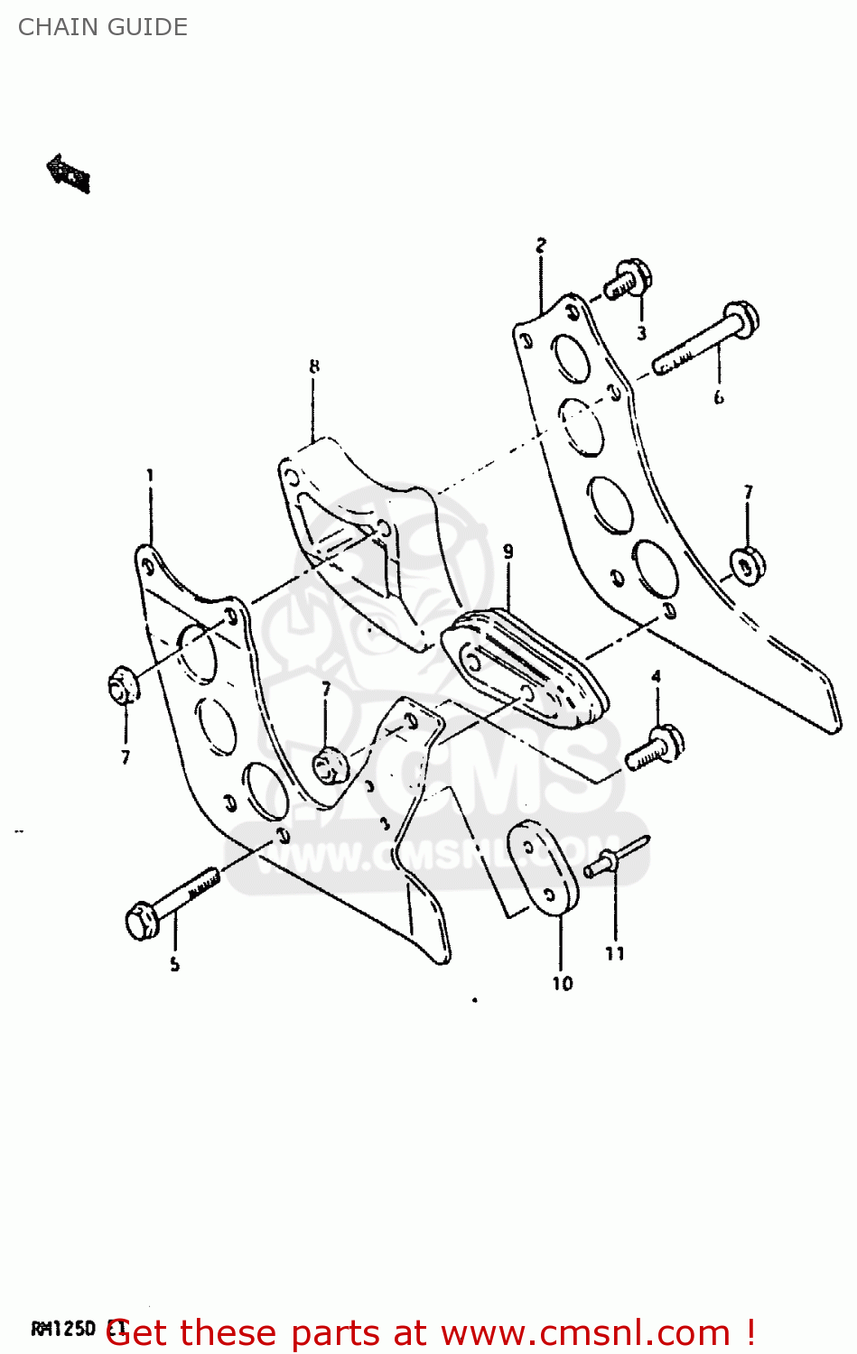 CHAIN GUIDE RM125 1983 (D)