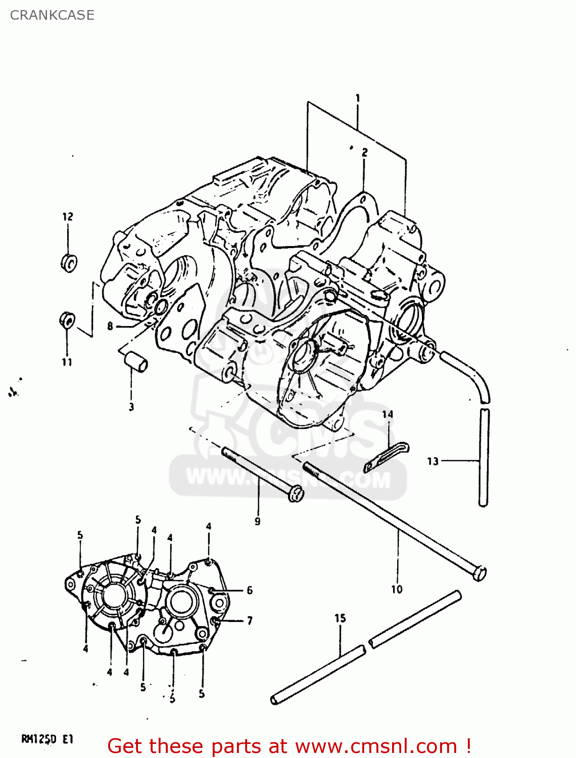 CRANKCASE RM125 1983 (D)