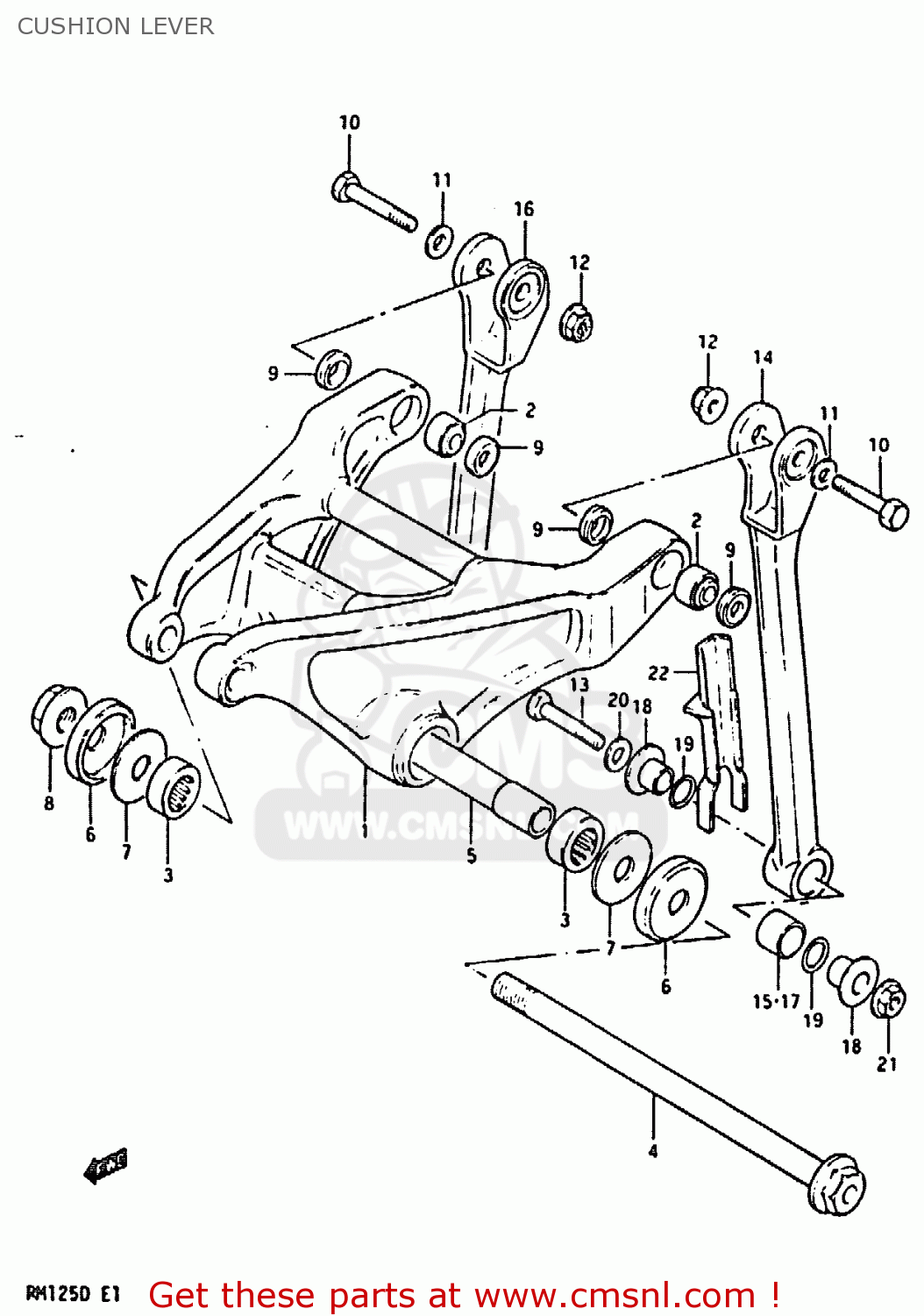 CUSHION LEVER RM125 1983 (D)