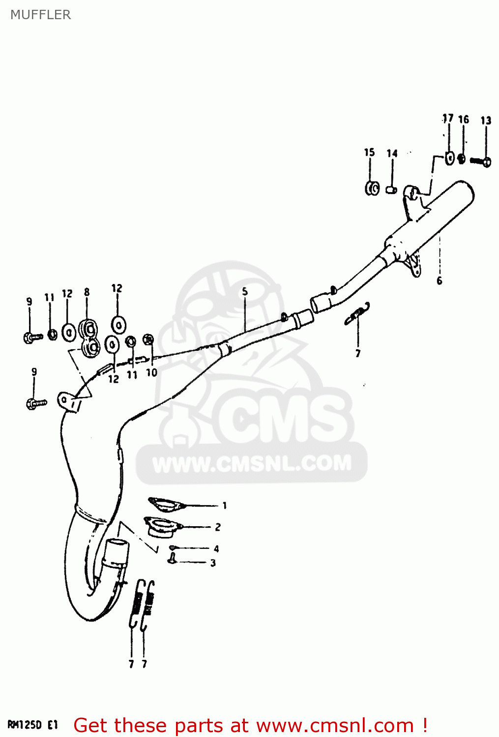 MUFFLER RM125 1983 (D)
