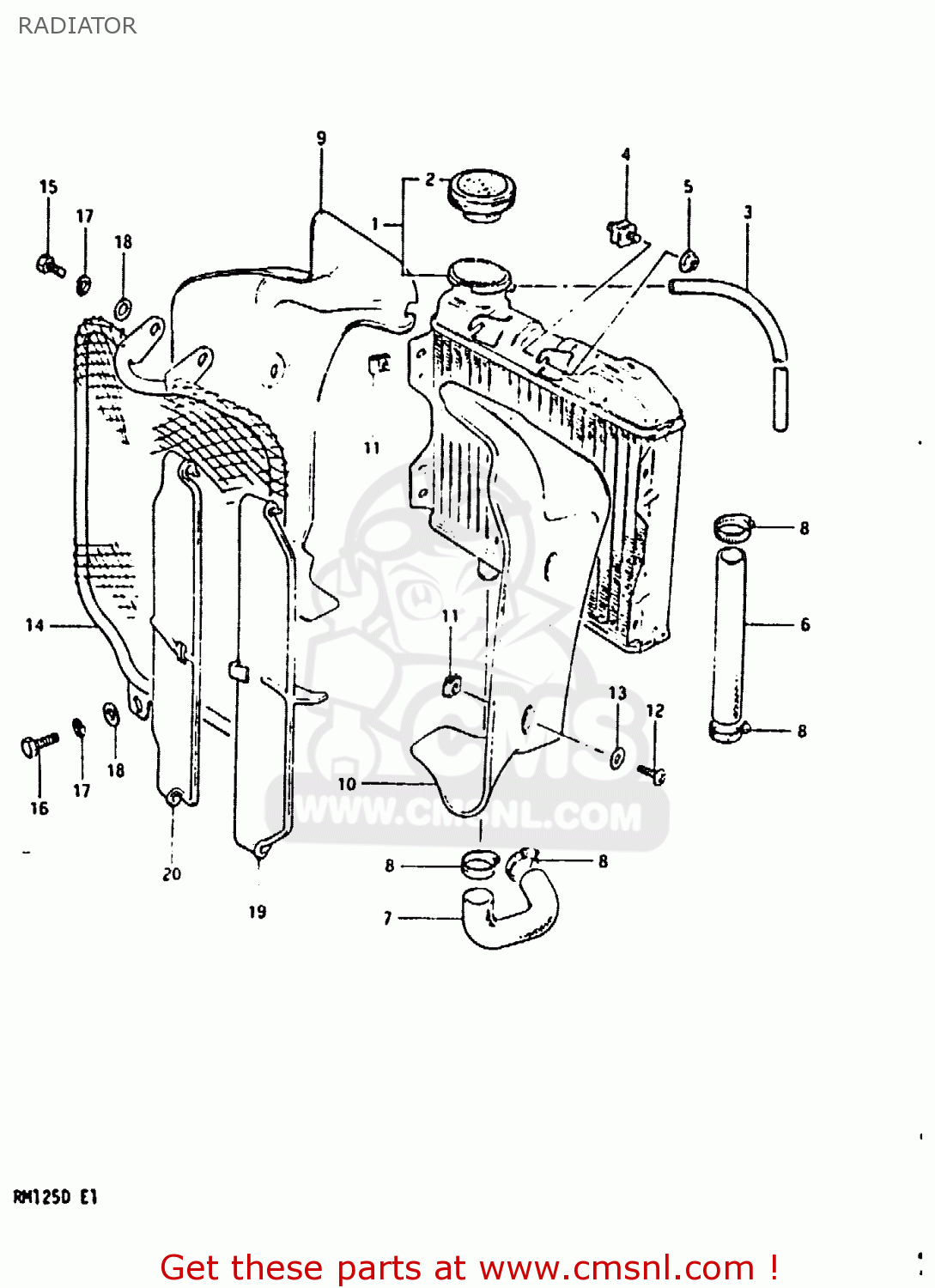 RADIATOR RM125 1983 (D)