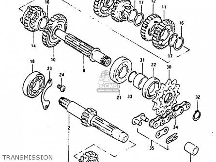 TRANSMISSION - RM125 1983 (D)