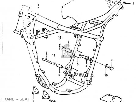 FRAME - SEAT - RM125 1983 (D)