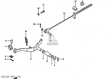 REAR BRAKE - RM125 1983 (D)