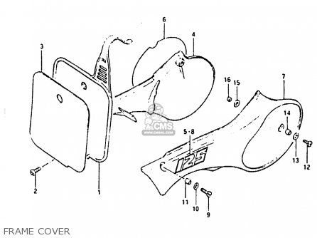 FRAME COVER - RM125 1983 (D)